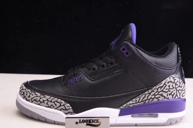 Rep Court Black CT8532-050 Air Jordan Purple Retro 3 0711